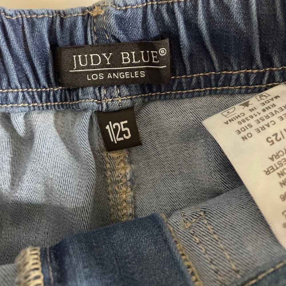 Judy Blue Jeans Womens 1/25 Blue High Waisted Rise Pull On Jogger Elastic Waist - Picture 8 of 10
